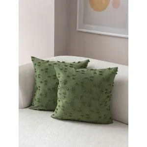 Tuffet - Green v7 Green Cushion Cover Set (2 Pieces)