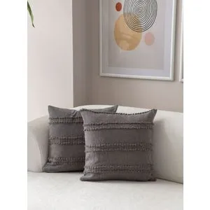 Tuffet - Grey v2 Grey Cushion Cover Set (2 Pieces)