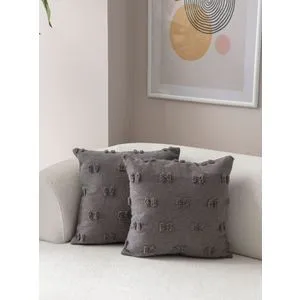 Tuffet - Grey v3 Grey Cushion Cover Set (2 Pieces)