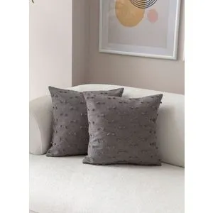 Tuffet - Grey v5 Grey Cushion Cover Set (2 Pieces)