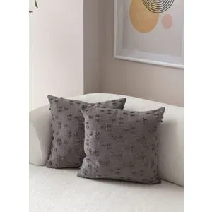 Tuffet - Grey v7 Grey Cushion Cover Set (2 Pieces)