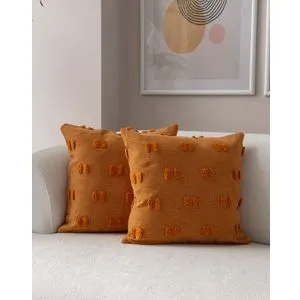 Tuffet - Orange v3 Orange Cushion Cover Set (2 Pieces)