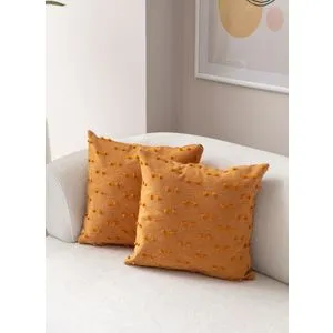 Tuffet - Orange v6 Orange Cushion Cover Set (2 Pieces)