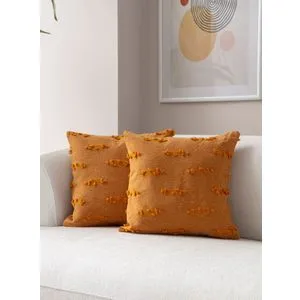 Tuffet - Orange v7 Orange Cushion Cover Set (2 Pieces)