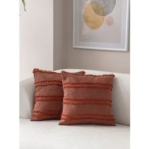 Tuffet - Tile Red v2 Tile Red Cushion Cover Set (2 Pieces)