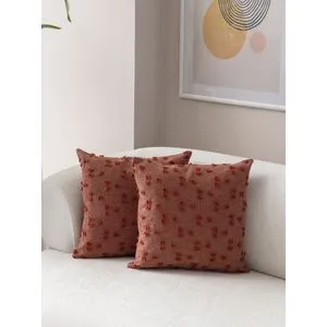 Tuffet - Tile Red v8 Tile Red Cushion Cover Set (2 Pieces)