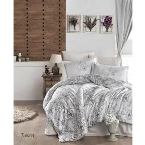 Tuluna v1 Sivi Set Posteljine od Satena