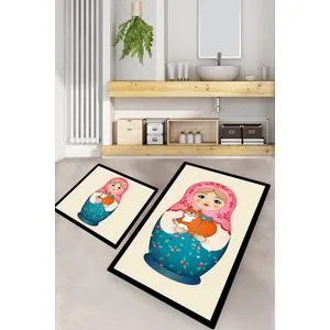 Tumbler Multicolor Set Tepiha za Kupatilo (2 Komada)