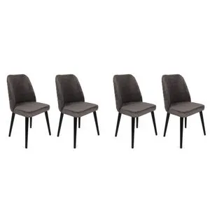 Tutku-301 V4 Anthracite
Black Chair Set (4 Pieces)