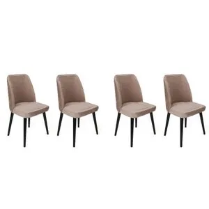 Tutku-304 V4 Beige
Black Chair Set (4 Pieces)