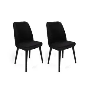 Tutku-311 V2 Black Chair Set (2 Pieces)