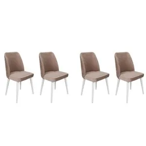 Tutku-324 V4 Beige
White Chair Set (4 Pieces)