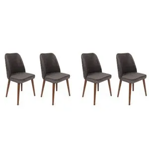 Tutku-341 V4 Anthracite
Walnut Chair Set (4 Pieces)