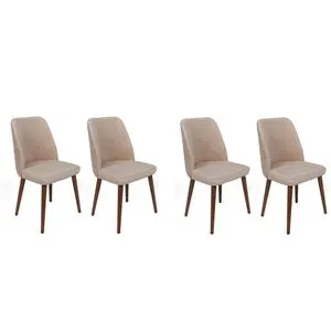 Tutku-346 V4 Cream
Walnut Chair Set (4 Pieces)