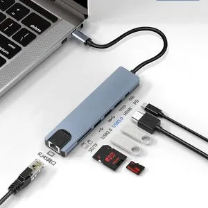 Type C Hub 7u1 4K HDMI USB X 2 PD SD/TF 1 X U