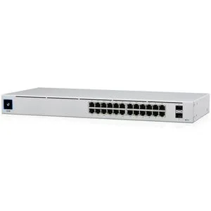 Ubiquiti USW-24-POE Gigabit Layer 2 switch with twenty-four Gigabit Ethernet ports including sixt...