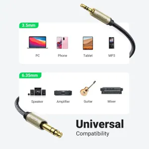 UGREEN AV127 3.5mm na 6.35mm TRS stereo audio kabl 5m