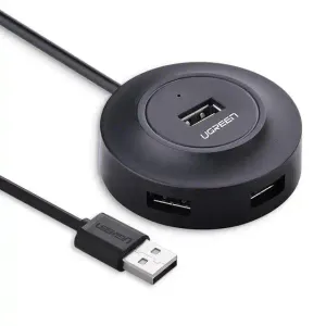 UGREEN CR106 USB 2.0 Hub 14 1m crni