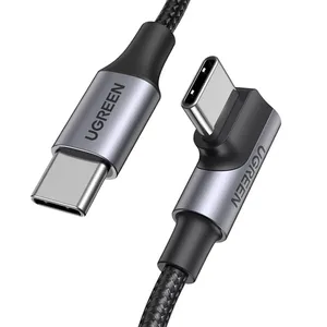 UGREEN USB-C do USB-C PD Brzi Punjač 90 Stepeni Kabl 5A Max Crni 2m US334
