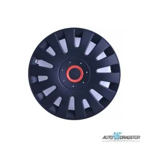 UNIVERZALNE RATKAPNE 14" BLACK/RED ABS SET