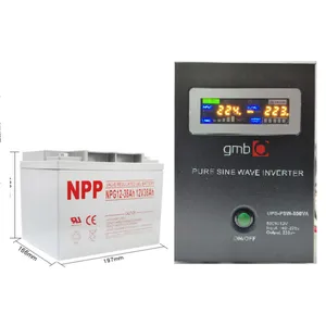 UPS-PSW-800VA + NPP NPG12V-38Ah * GMB LONG cist sinusni pretvarac 12V/500W sa 12V/38Ah GEL baterijom