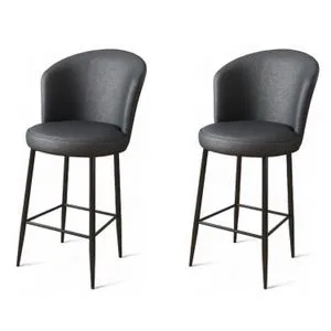 Uras - Crni Bar Stolica Set (2 Komada)