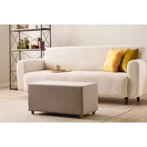 Urla - Beige Beige Pouffe