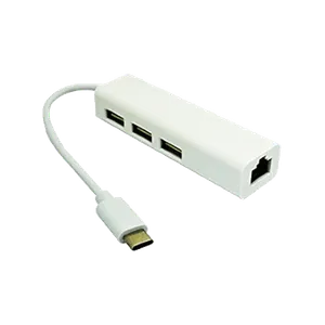 USB E-Green HUB USB 3.1 tip C - 3port USB2.0 + 1 port fast Ethernet RJ/45