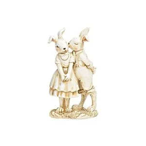 Uskršnja dekoracija RABBITS POLY WHITE 16cm 10035397