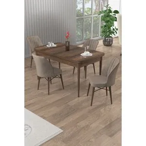 Uzi - Baroque, Cappuccino Baroque
Cappuccino Extendable Dining Table & Chairs Set (5 Pieces)