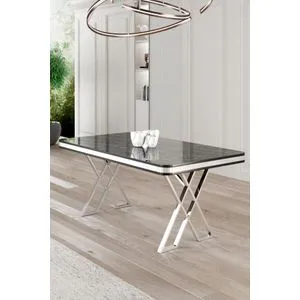 Vals - Black Marble, Chrome Black Marble
Chrome Dining Table