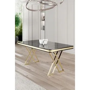 Vals - Black Marble, Gold Black Marble
Gold Dining Table