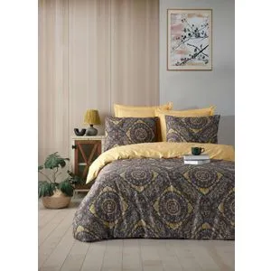 Varak - Grey, Mustard Grey
Mustard Satin Single XXL Quilt Cover Set (DE)