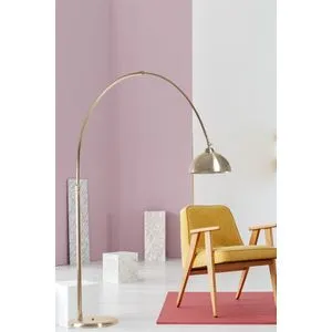 Vargas Mat Krom Retro Mat Krom Başlıklı Lambader Chrome Floor Lamp
