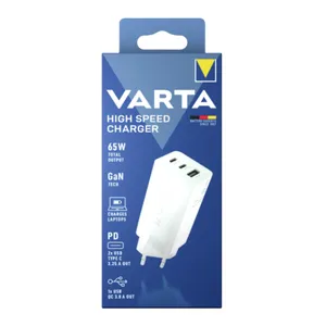 Varta High Speed Charger, Punjač 65W, 2x USB tip C, 1xUSB A QC