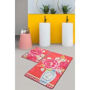Vaso Blu Multicolor Bathmat Set (2 Pieces)