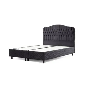 Vassi 160 x 200 - Anthracite Anthracite Double Bed Base & Headboard