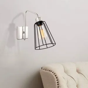 Ve - 6005 Nickel
Black Wall Lamp