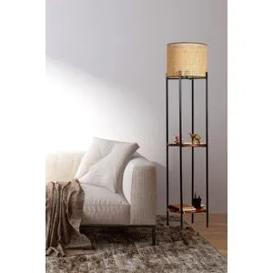 Vega Siyah Rattan Başlıklı Lambader Rattan
Black Floor Lamp