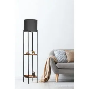 Vega Siyah Siyah Başlıklı Lambader Black
Walnut Floor Lamp