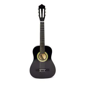 Velika Drvena Gitara Za Decu Crna