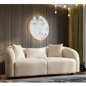 Venedik - Cream Cream 2-Seat Sofa