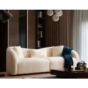 Venedik - Cream Cream 3-Seat Sofa