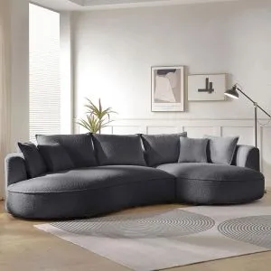 Venedik Desni - Tamno Sivi Ugaoni Sofa