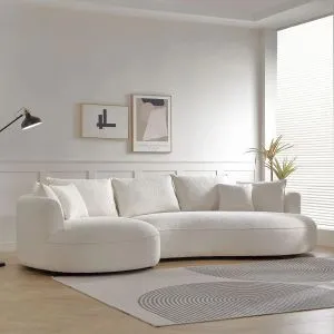 Venedik Left - Bela Ugaona Sofa