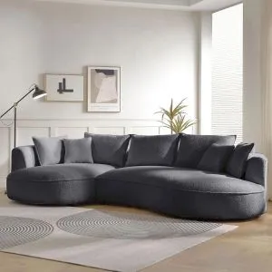 Venedik Left - Tamno Siva Ugaona Sofa