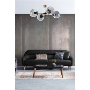 Venüs 4 Lü Füme Camlı Avize Copper