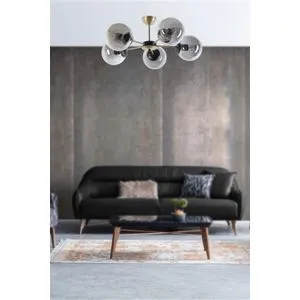 Venüs 5 Li Füme Camlı Avize Copper - Fume Chandelier