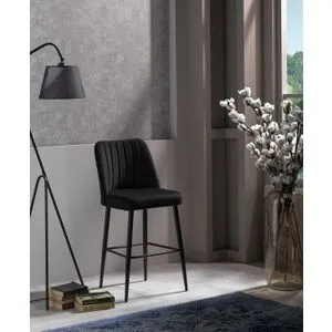 Vento - Crni Bar Stolica Set (4 Komada)