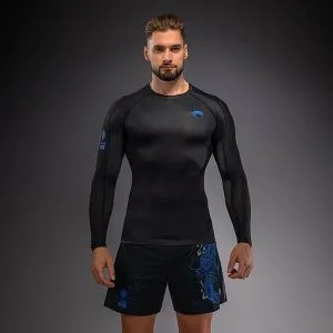 Venum Thunder Dragon Rashguard Dugi Rukav Crni/Royal Blue XL